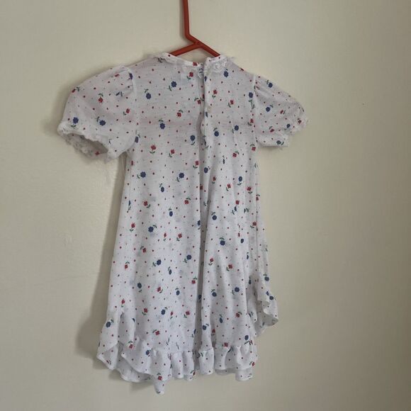Vintage 90s Kids & More Toddler Lace Trimmed Daisy Print Maxi Sleep Dress- 2T - Picture 5 of 6